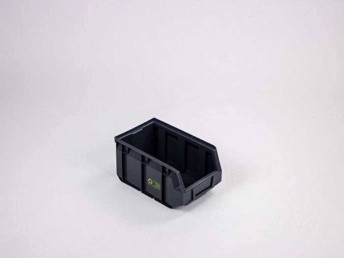 Stackable warehouse bin 4,5 liter, 237/205x144x123mm, PE-R black