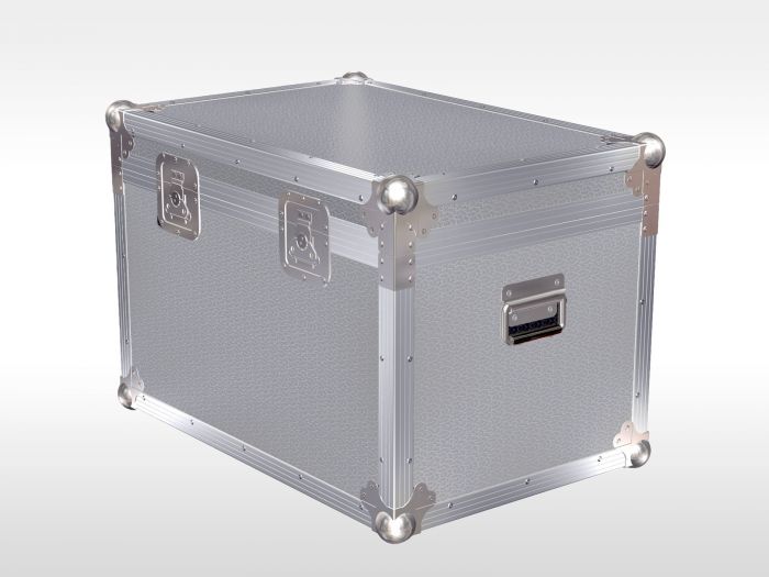 Universal flightcase, trunk case model with removable, lockable plastic lid