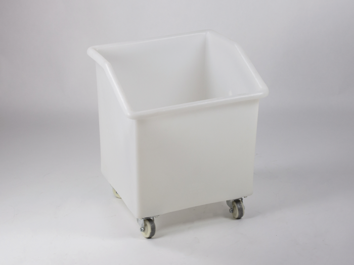 Large volume container on wheels 142 l. on wheels, white