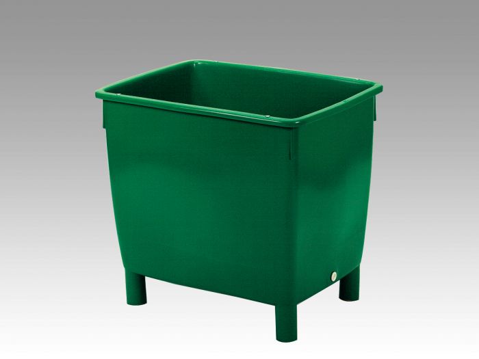 Kunststof grootvolume bak 210 liter, groen