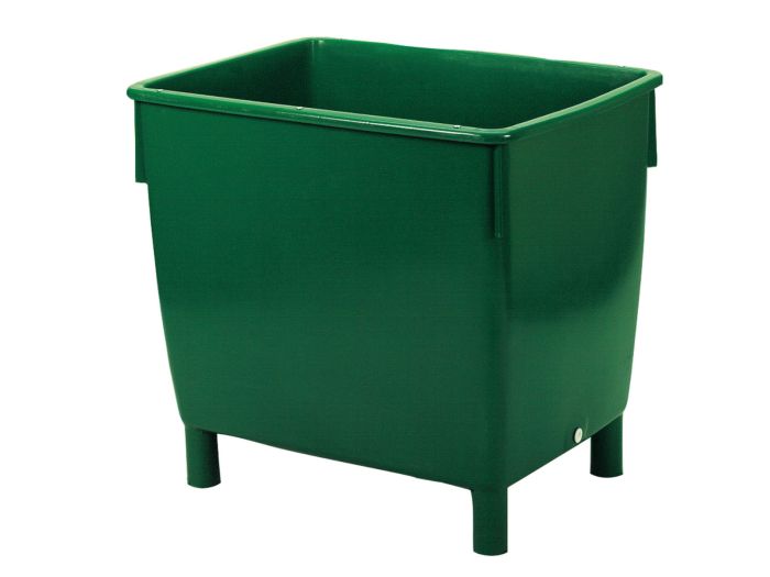 Large volume container 400 l. on 4 legs, green