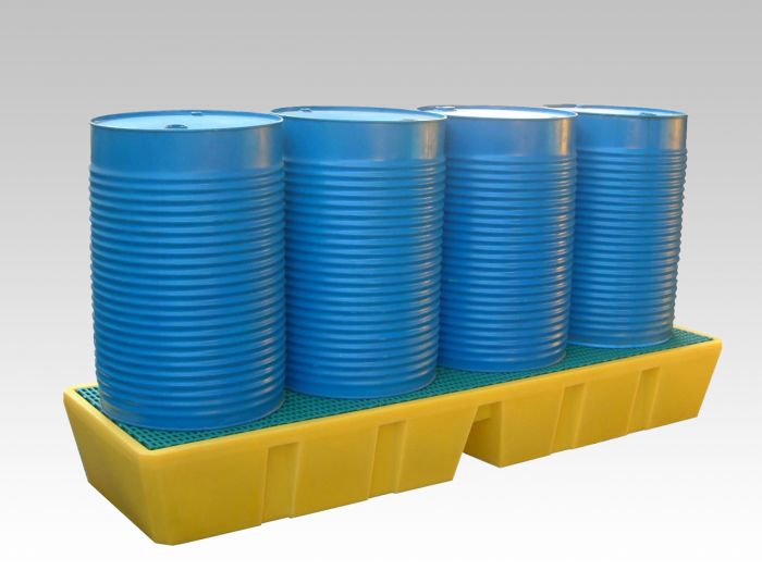 Spill containment pallet 450 l. 4 drums