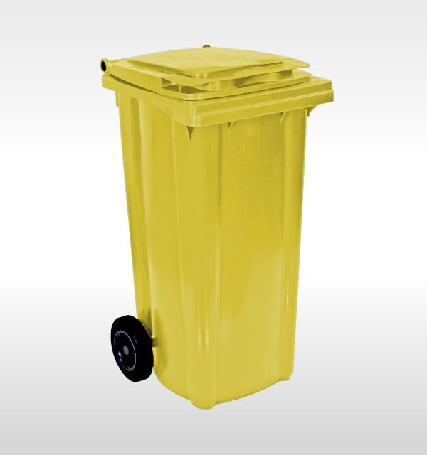 2-Wheel container 120L, yellow