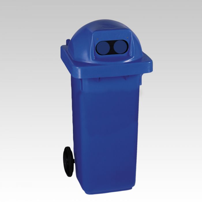 Minicontainer blauw 120 liter met glasinworp