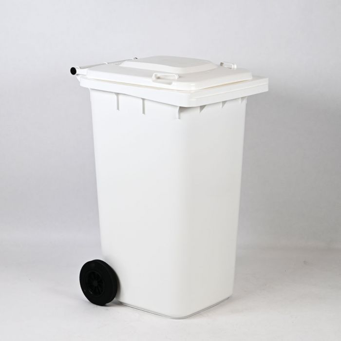 Wheelie bin 240 L, 580x740x1070 mm, white