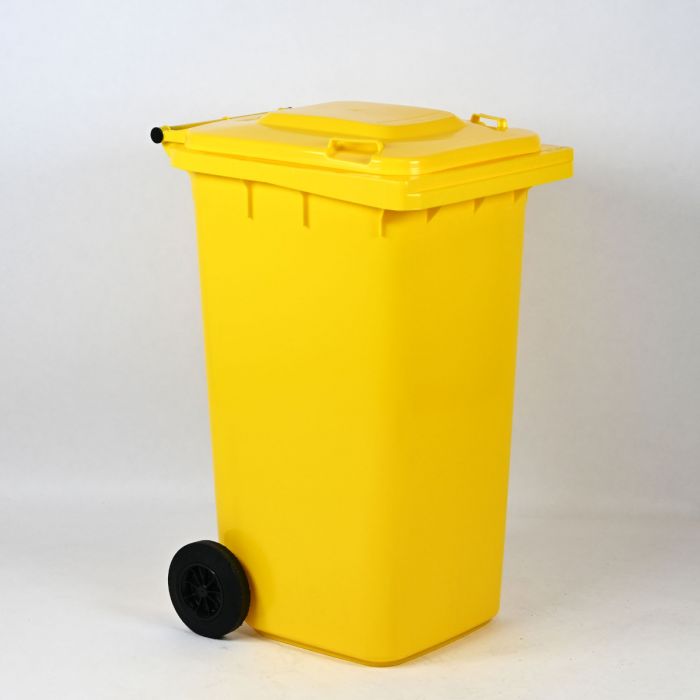 Wheelie bin 240L, 580x740x1070 mm, yellow