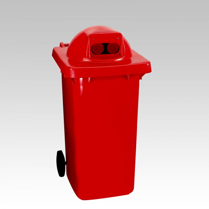 240 liter minicontainer rood met glasinworp