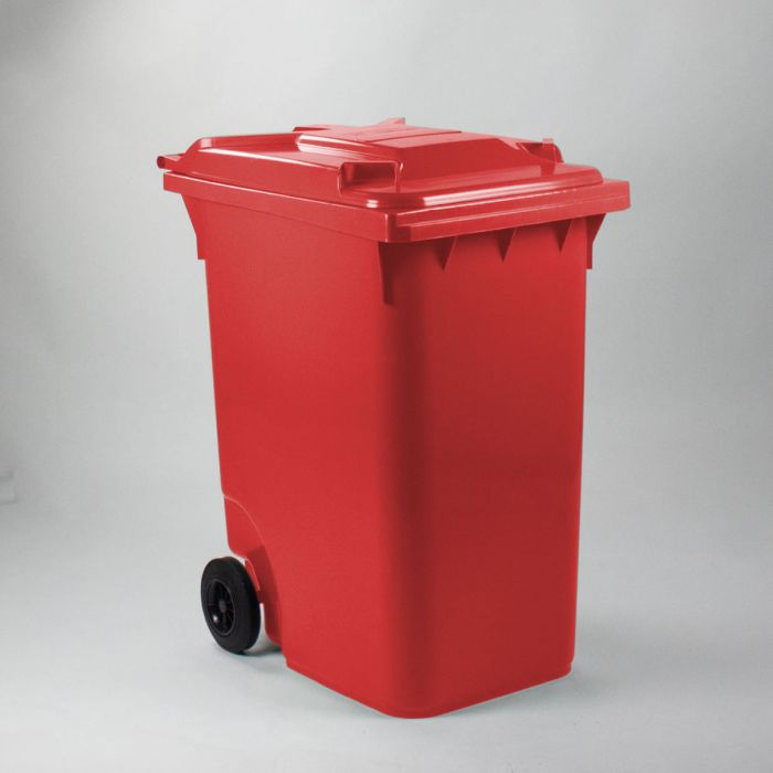 Wheelie bin 360L, 600x890x1100 mm, red