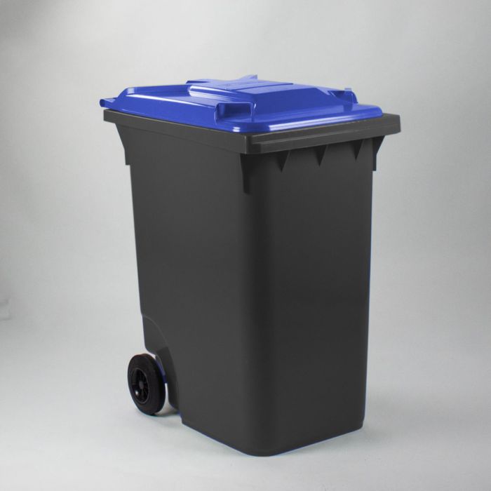 Wheelie bin 360L, 600x890x1100 mm, grey/blue