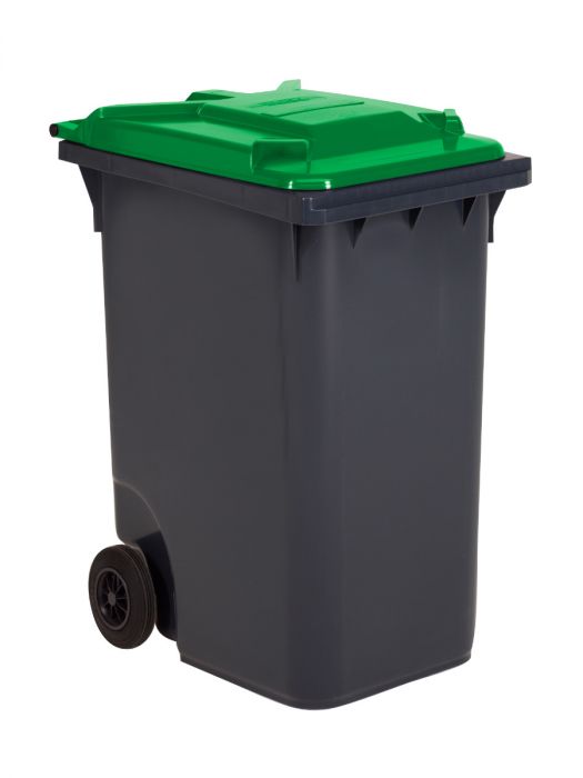 Wheelie bin 360L, 600x890x1100 mm, grey/green