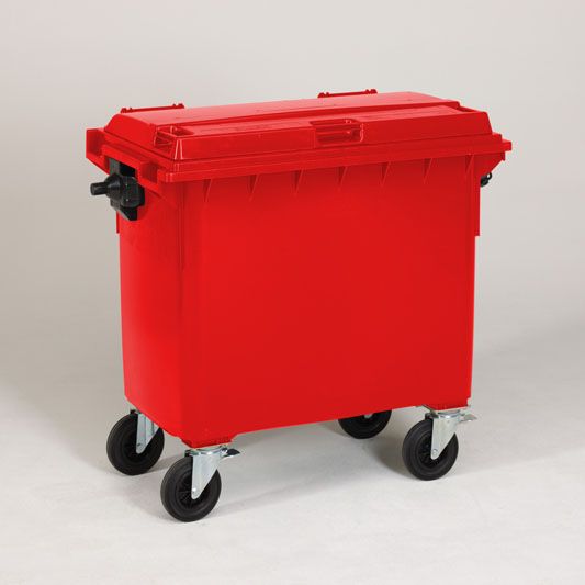 660 liter rolcontainer rood