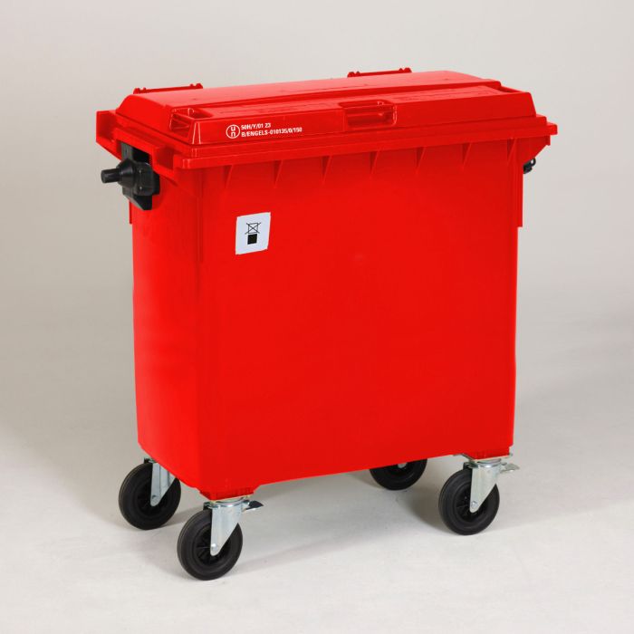 Waste container for hazardous industrial waste DID 770 l., UN-approved, red 