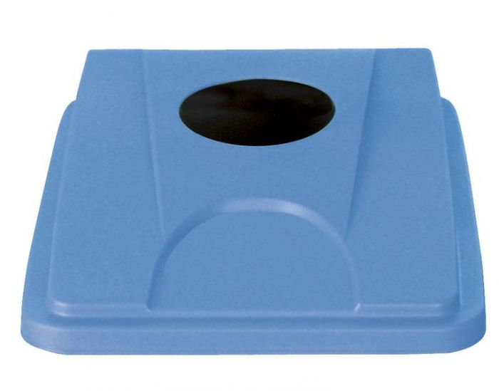 Lid with round aperture for waste bin 1080/90, blue