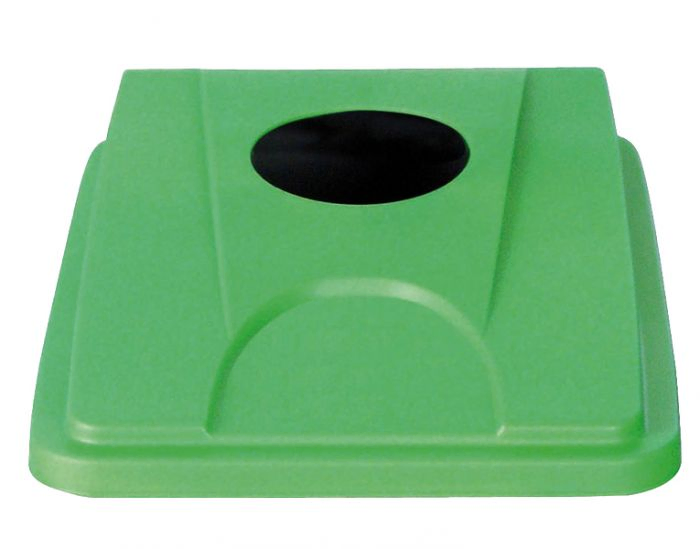 Lid with round aperture for waste bin 1080/90, green