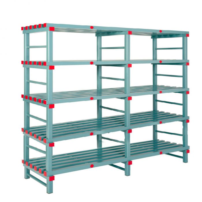 Plastic shelving 200x50x177 cm with 5 shelves