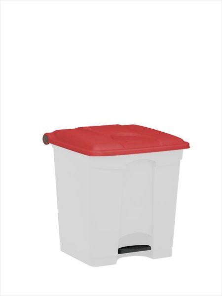 Pedaalemmer 30 liter rood deksel