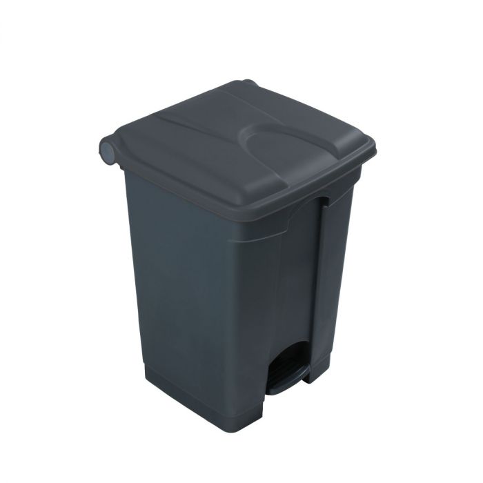 Wastebin with pedal 410x400x600 mm, 45 L, grey