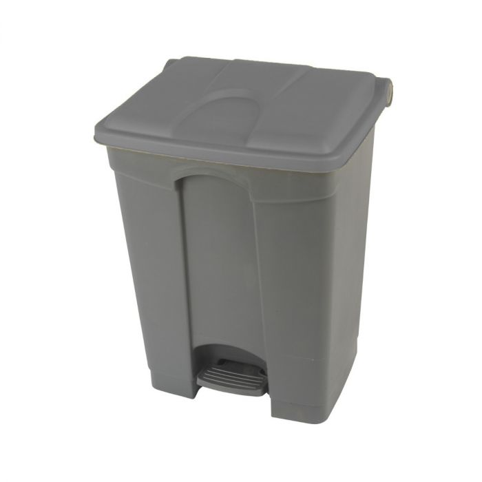 Wastebin with pedal 500x410x670 mm, 70 L, grey