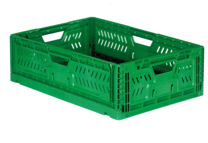 Foldable agricultural bin 36 l. 600x400x180 mm, green