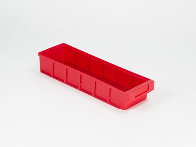 Shelf storage bin 500x152x83 mm red