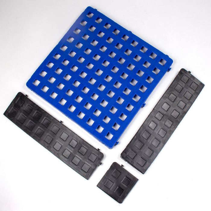 PE anti-slip floor tile - corner piece 130x130x25 mm