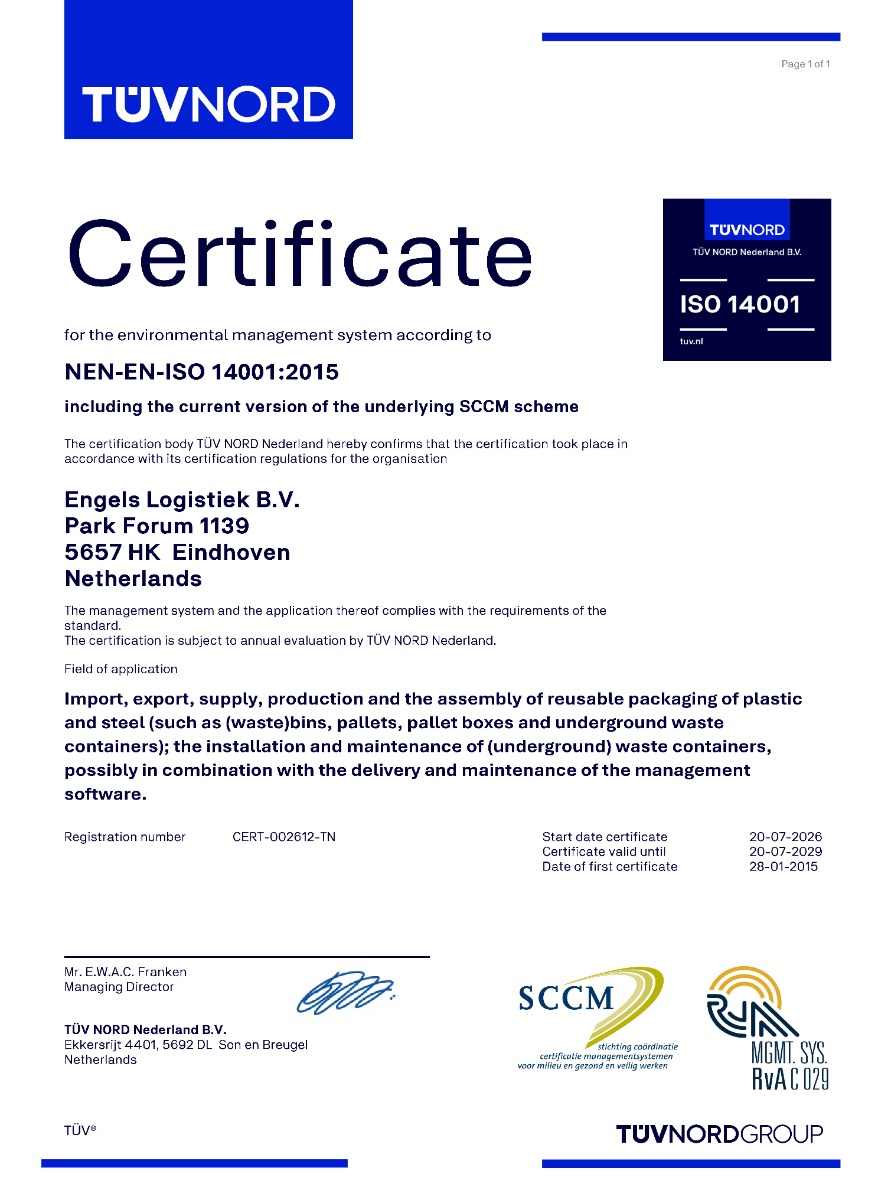 NEN-EN-ISO 14001 certificate Engels