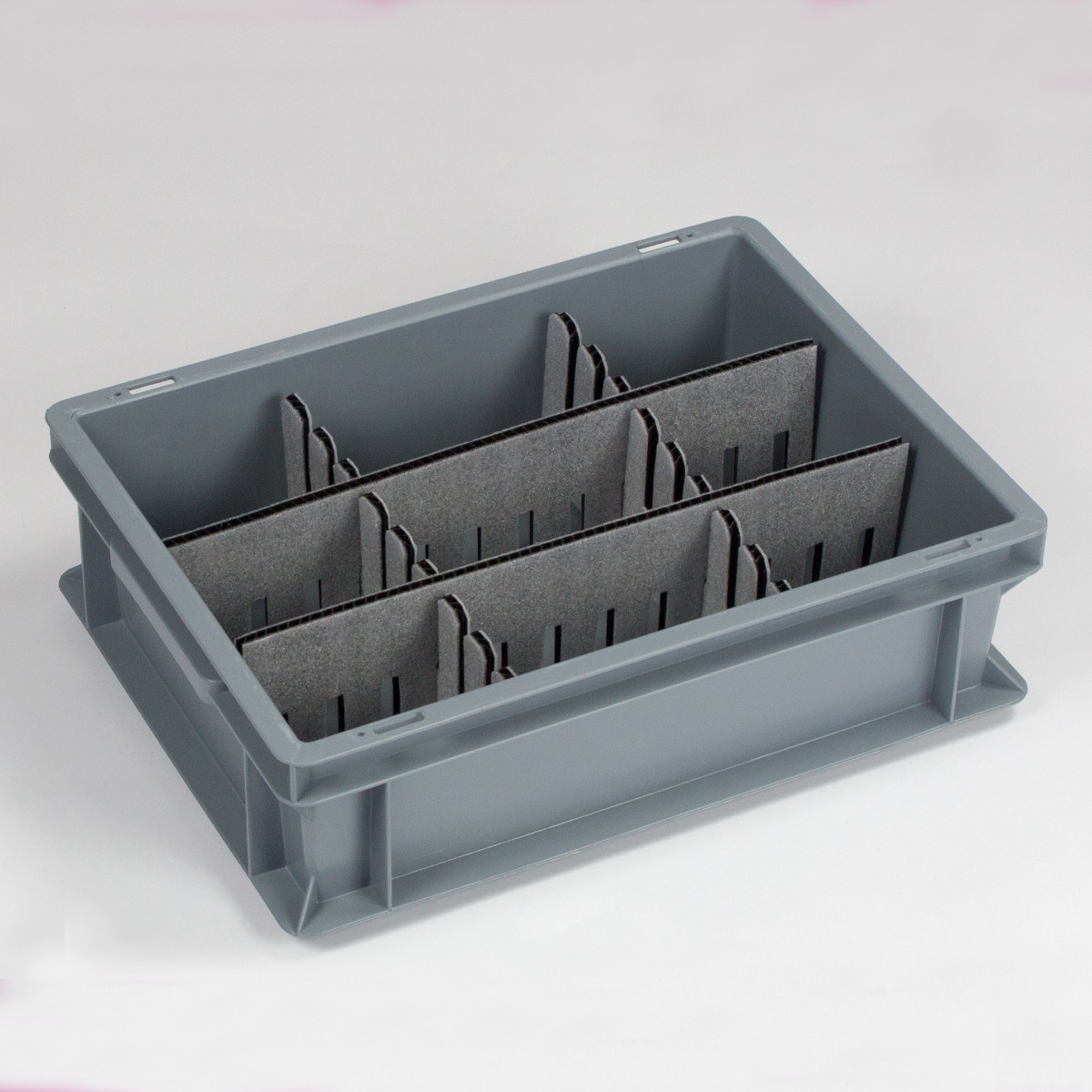 Compartment dividers for grey Euro standard containers Compartment dividers for grey Euro standard containers